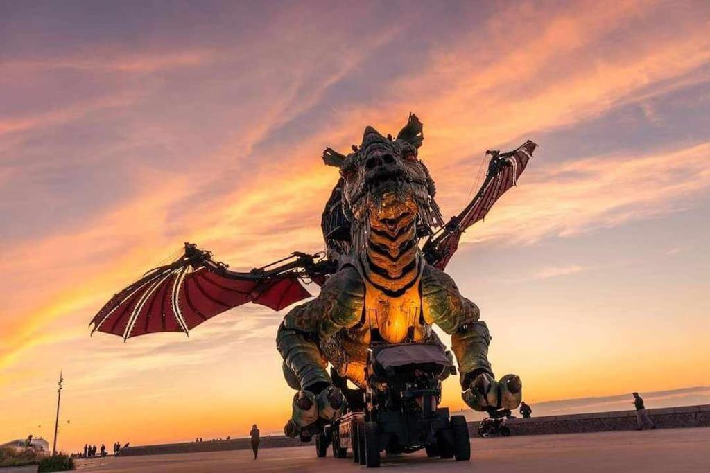 Studio Calais Front De Mer-Le Cocon Du Dragon-Classe 3 Etoiles Exterior foto